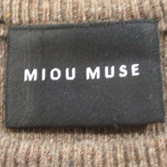 Miou Muse Sweater Women's M/L Brown Oversized Wool Blend Crew Neck‎ Jumper - Picture 5 of 7